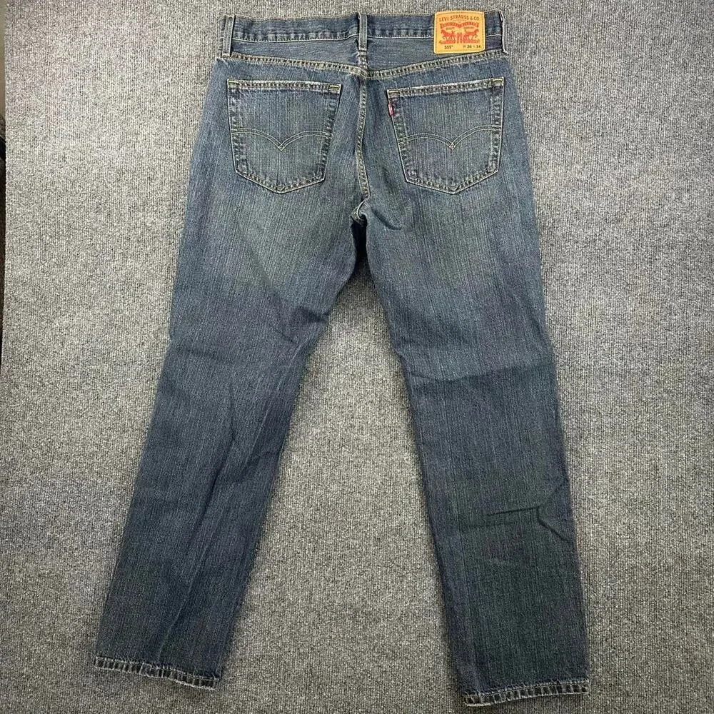 Levi’s Men’s 559 Relaxed Straight Jeans Loose Fit 100% Cotton Rigid Denim 36x34